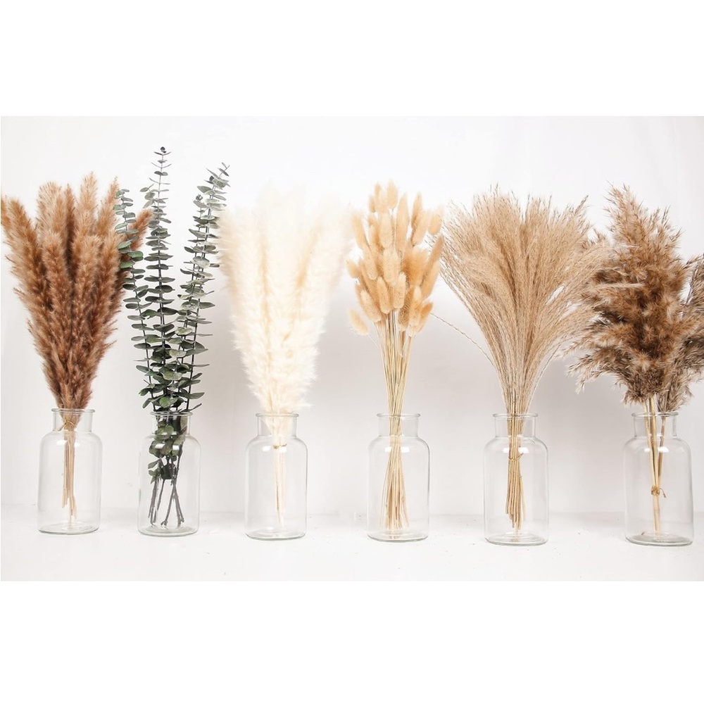 Neutral Dried Grass and Eucalyptus Arrangement - Home Accents